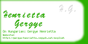 henrietta gergye business card